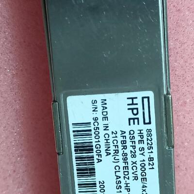 惠普128G光模块，100GE/4x25GE/4x32GFC