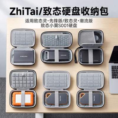 虎炳适用ZhiTai致态硬盘收纳包