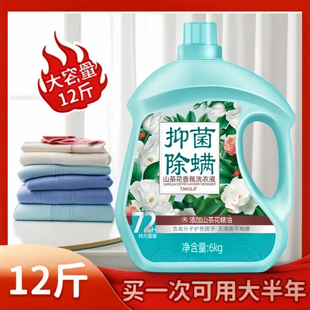 山茶花香氛洗衣液持久留香洁净母婴可用超值 12斤大瓶装