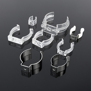 圆灯管固定夹弹簧夹LED线条灯U型夹硅胶霓虹灯圆管卡扣水管夹