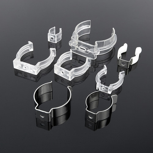 圆灯管固定夹弹簧夹LED线条灯U型夹硅胶霓虹灯圆管卡扣水管夹