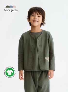 be organic【卫衣棉背心】有机棉儿童马甲男女休闲宽松秋冬新款