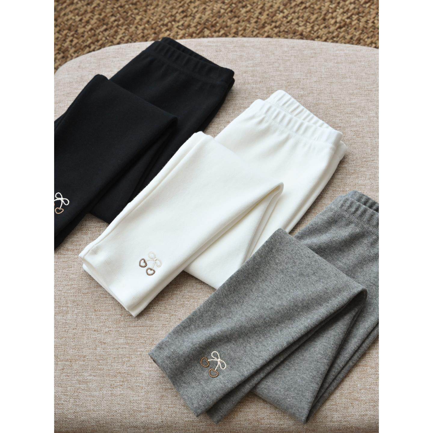 儿童刺绣蝴蝶结打底裤 女童修身弹力长裤子 中大童 春秋款 童装,童装/婴儿装/亲子装,打底裤,淘宝优惠券,粉丝福利购,淘宝优惠卷