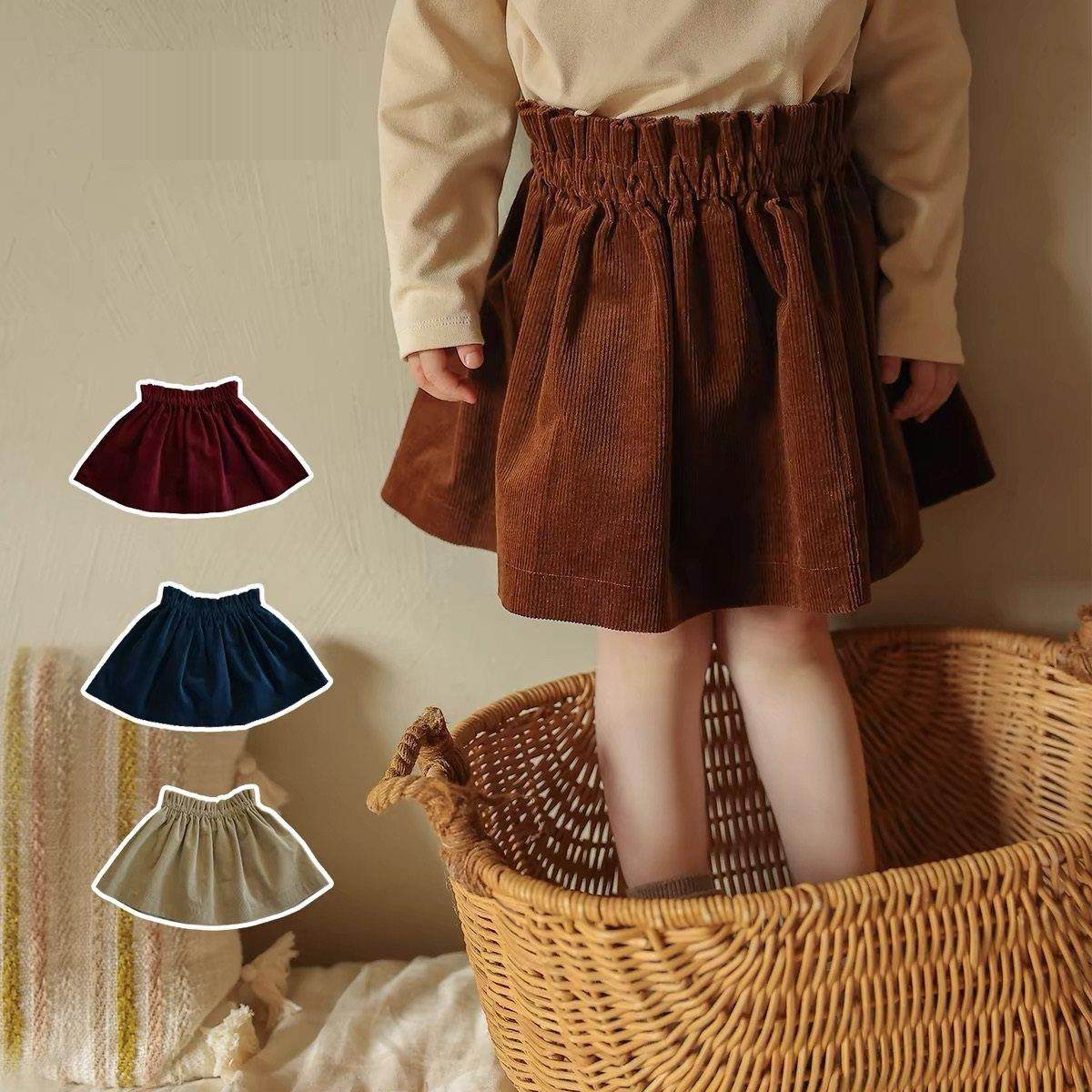 幼儿园宝宝法式复古灯芯绒半裙裤女童秋冬季加绒百搭半身裙裙子潮,童装/婴儿装/亲子装,半身裙,淘宝优惠券,粉丝福利购,淘宝优惠卷