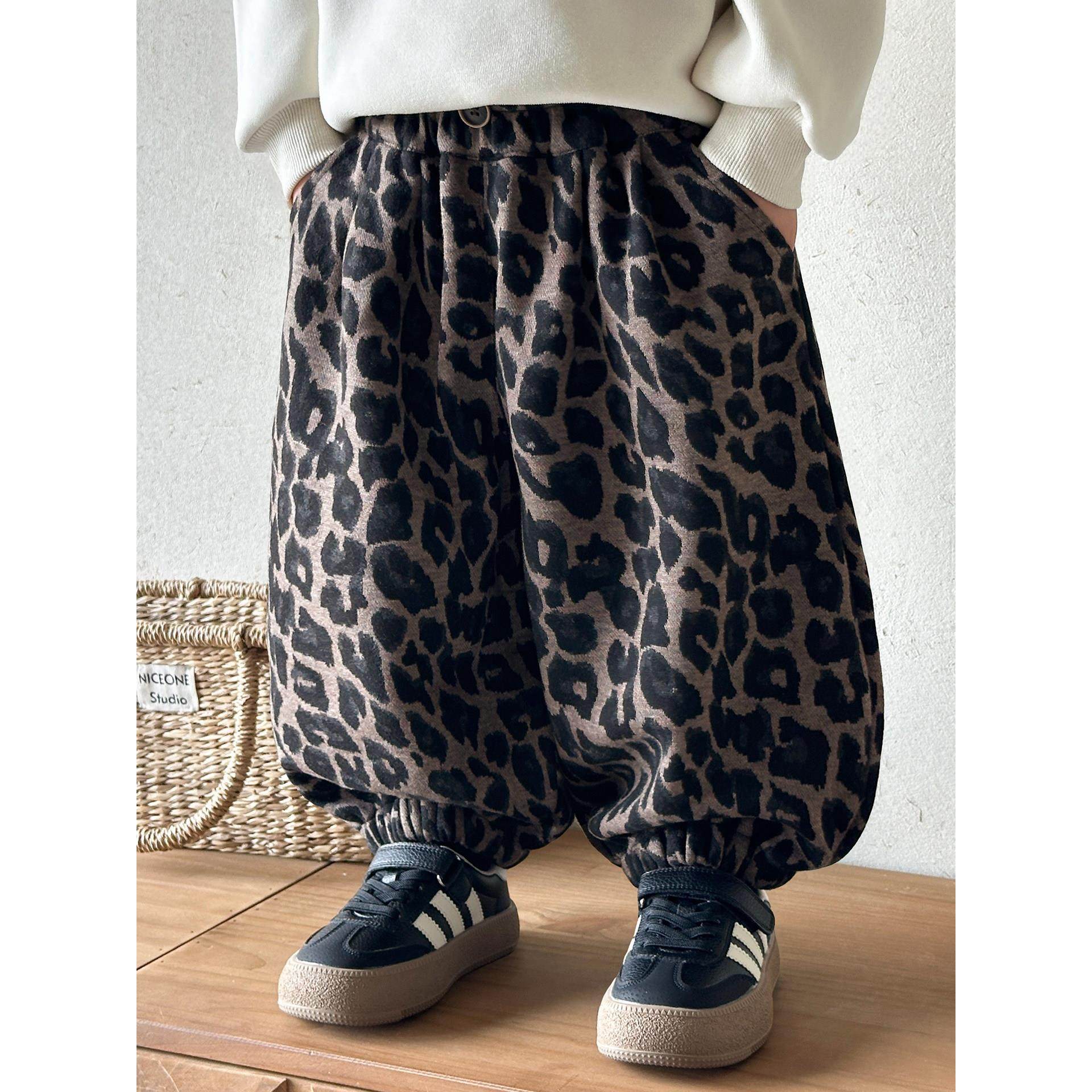 男童裤子宝宝灯笼裤2025新款洋气秋季豹纹童装韩版束脚儿童哈伦裤,童装/婴儿装/亲子装,裤子,淘宝优惠券,粉丝福利购,淘宝优惠卷