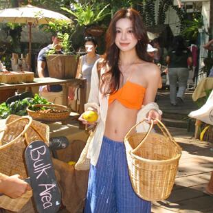 泰国海边度假风白色衬衫女宽松休闲长袖防晒衫海岛比基尼三件套装