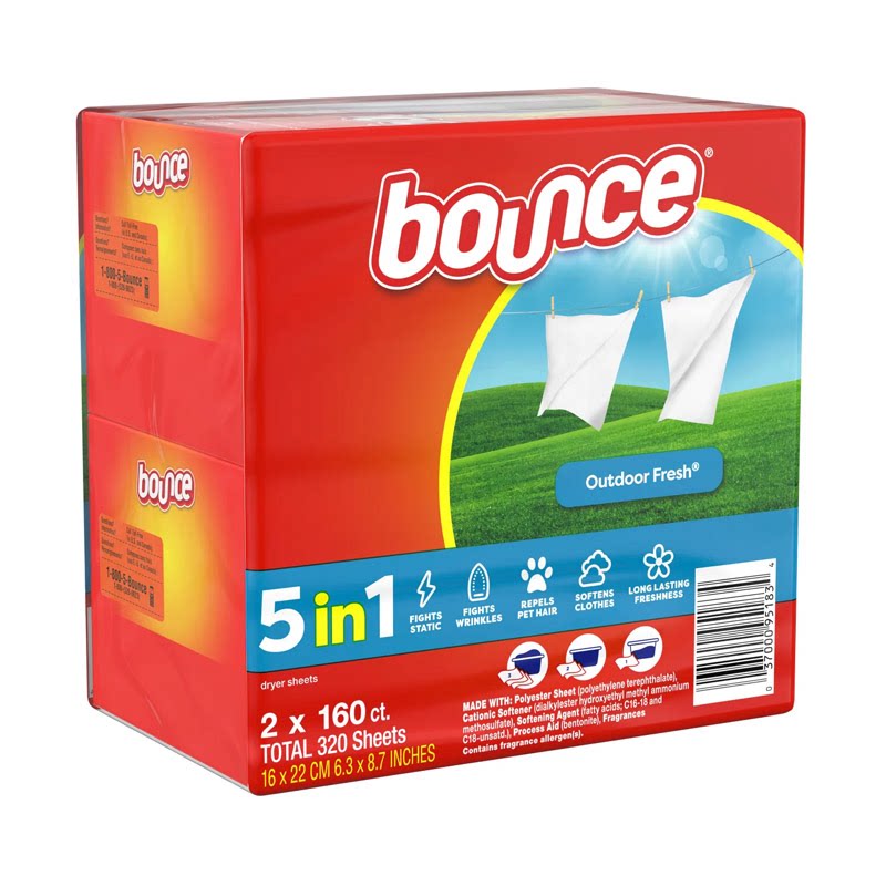 Bounce邦氏 柔顺香衣纸 抗静电烘干机用 320片
