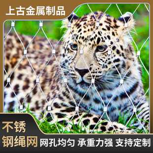 广州大型生态园不锈钢天幕网动物笼舍网百鸟园304不锈钢绳网