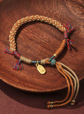 可加蜜蜡饼子玉吊坠手搓棉线