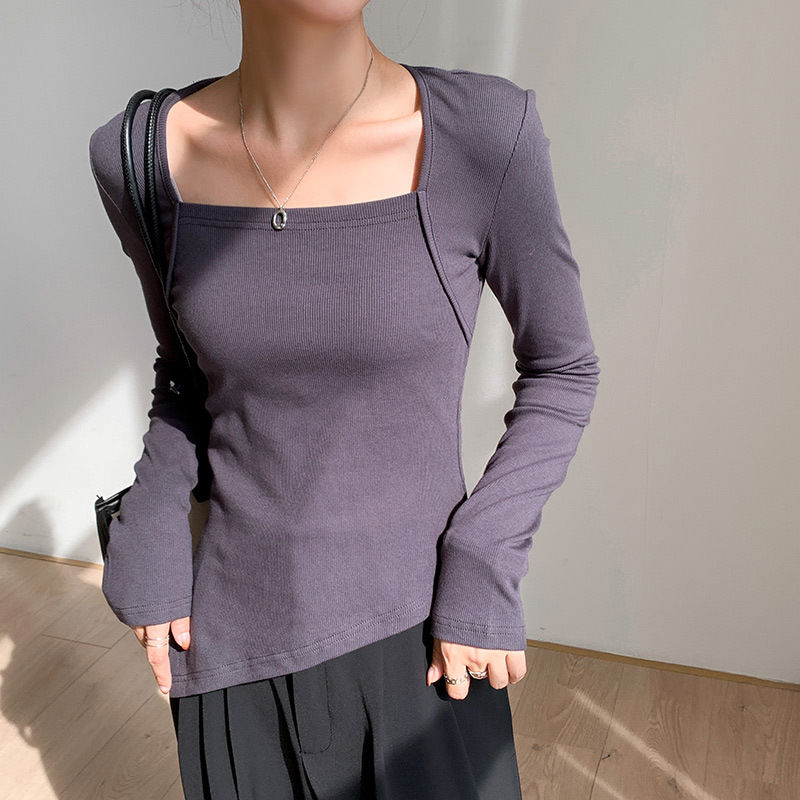 UC磨毛长袖t恤女秋冬新款