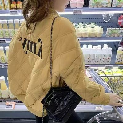 Uc新款菱形棒球服棉服女