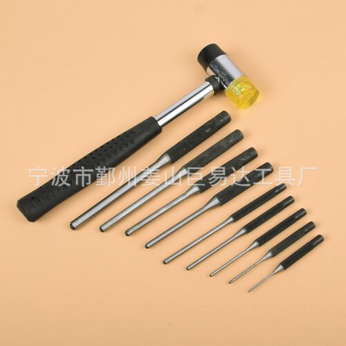 9pc销冲 加双面橡胶锤套装  roll punch set