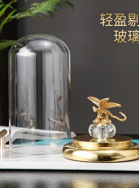 跨境轻奢玻璃透明金属摆件感创意家居客厅装饰礼物礼品工艺品