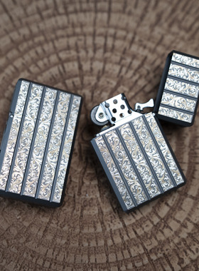 METEOR火胄 钛合金煤油打火机 唐草花 竖纹 盔甲机  户外 推牌EDC