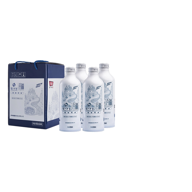 【官方直营】泸州老窖百调 精酿啤酒 12度  980ml*4瓶