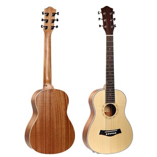 供应30寸小木吉他里里尤克里里哑光云杉面6弦旅行小尤