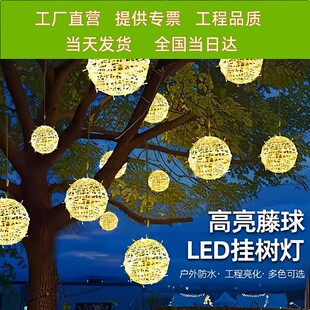 LED藤球灯户外树上挂灯闪灯串灯满天星灯门店街道亮化工程灯