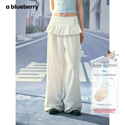 ablueberry屁帘裤子韩系宽松慵懒