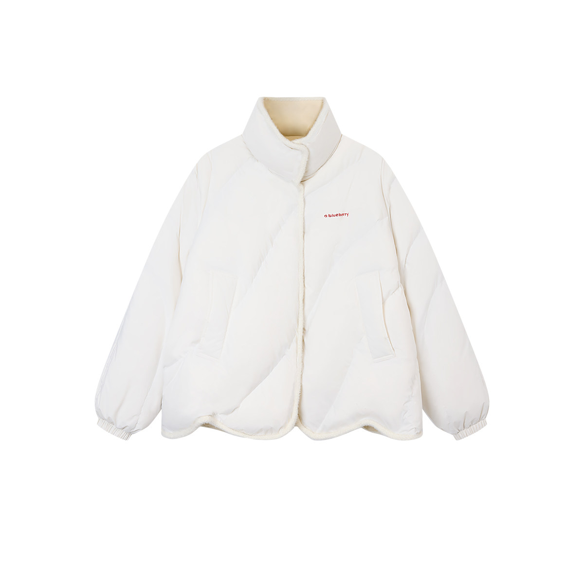 ablueberry 短款立领羽绒服女秋冬韩系两穿百搭面包服白鸭绒外套,女装/女士精品,羽绒服,淘宝优惠券,粉丝福利购,淘宝优惠卷