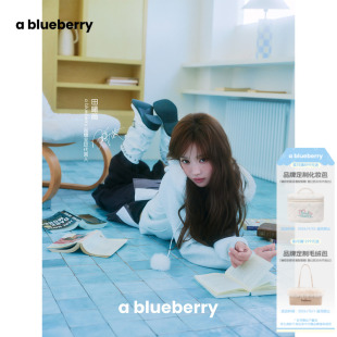 田曦薇同款 ablueberry 圆头增高骑士靴女铆钉皮带扣机车短筒靴