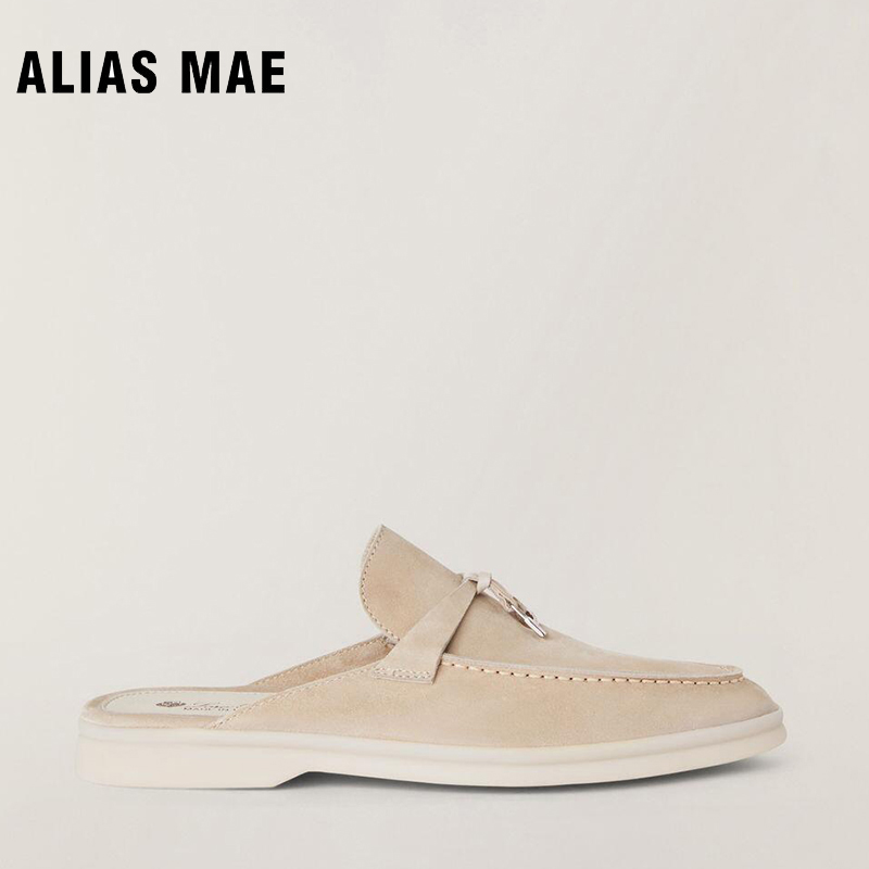 流苏平底懒人拖鞋ALIASMAE包头