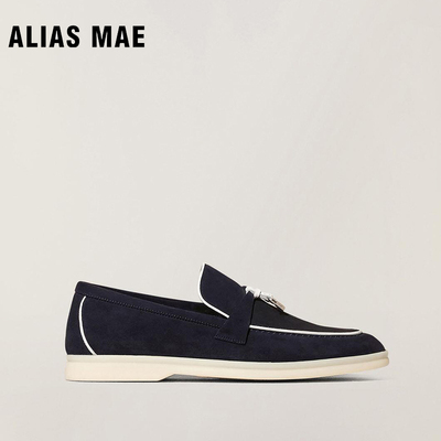 ALIAS  MAE LP风乐福鞋女夏一脚蹬懒人鞋真皮豆豆鞋女单鞋平底鞋