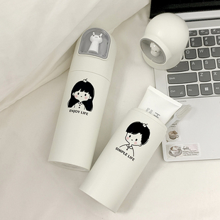 旅行旅游户外卡通情侣儿童牙刷杯牙刷盒漱口杯洗漱杯简约便捷盒子