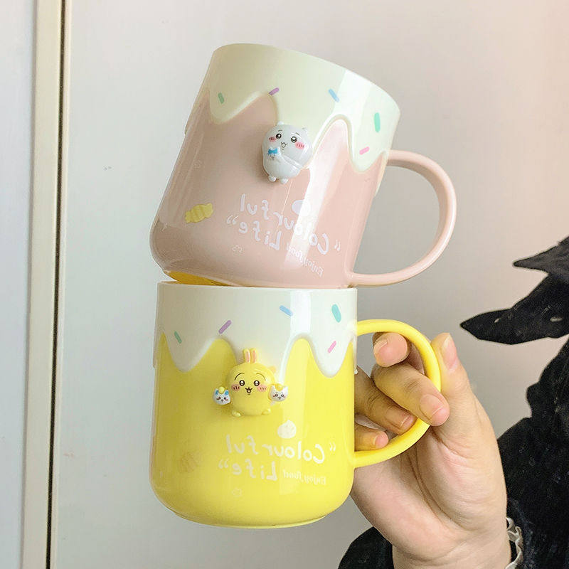 可爱吉伊卡哇漱口杯儿童女孩宿舍学生漱口杯高颜值家用情侣牙杯