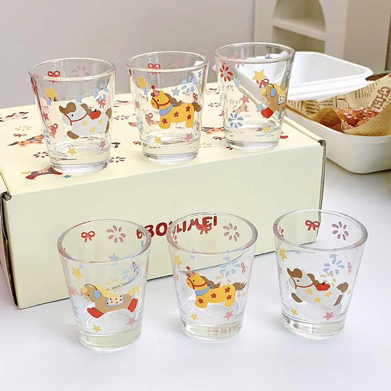家庭聚会马年卡通小马烧酒杯创意送礼ins白酒杯迷你果酒杯烈酒杯,餐饮具,白酒杯,淘宝优惠券,粉丝福利购,淘宝优惠卷