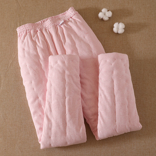 子冬季 棉花手工棉裤 高腰裤 成人居家弹力修身 女士加厚内穿保暖裤