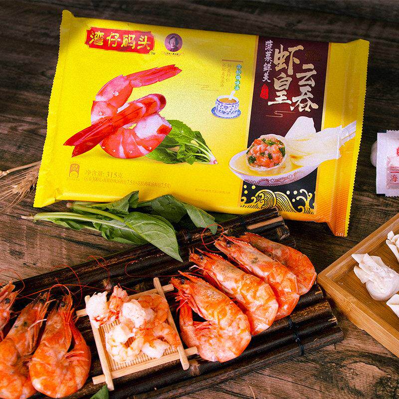 湾速码头鲜虾云吞皇港式云吞仔营养早点QXN方便大混沌食早餐1包31