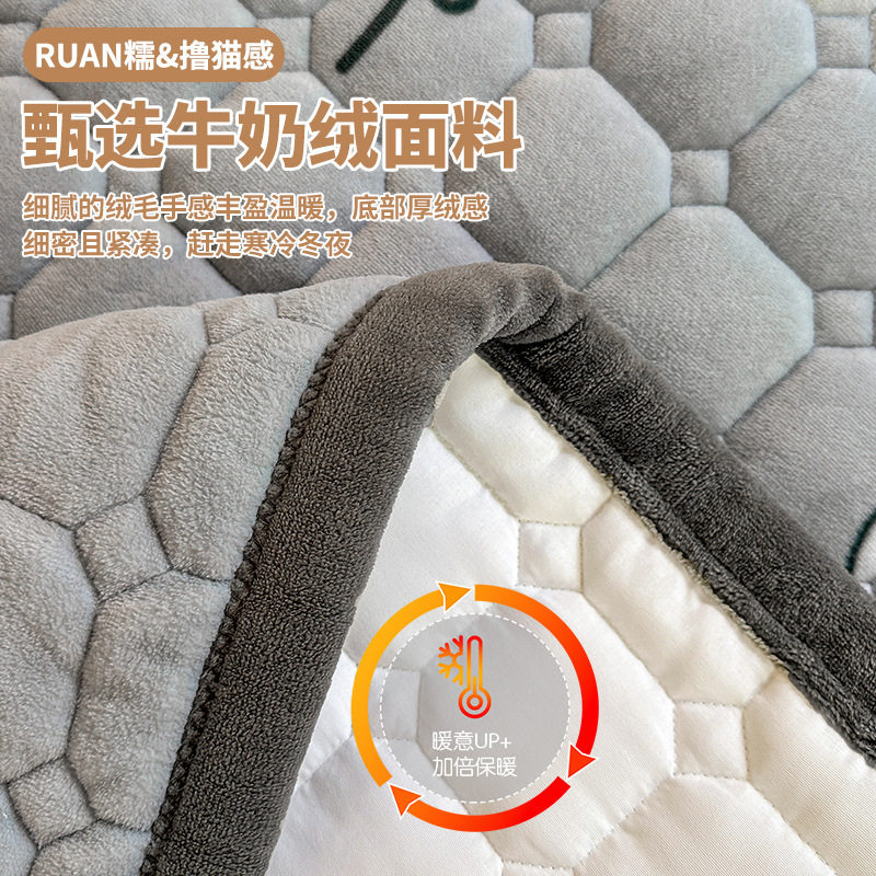 牛奶法兰绒床垫褥子毛毯