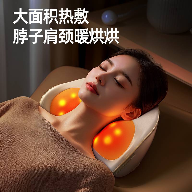 腰部按摩枕肩颈椎背部揉捏按摩仪缓解腰疼痛全身全自动按摩器