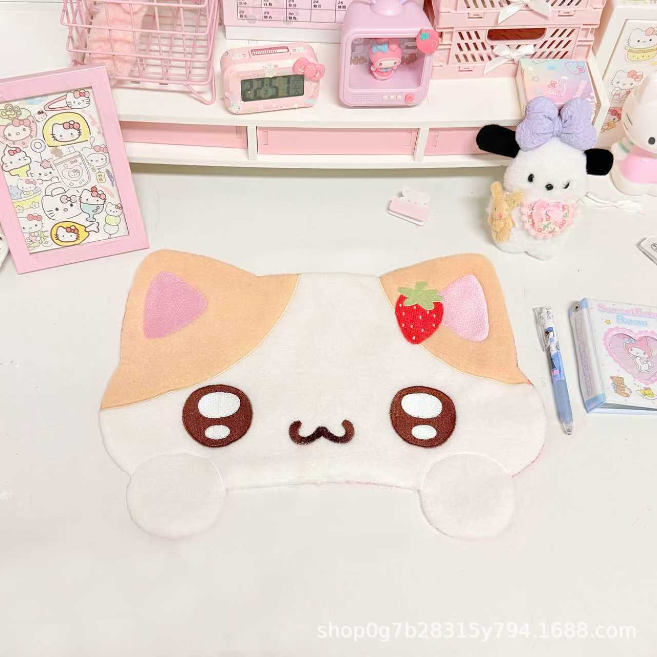 新款日系小猫桌垫布艺加