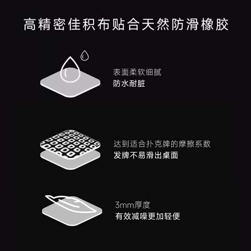 德州扑克桌垫卡牌桌布垫加厚静音防滑超大麻将垫超大电竞游戏桌垫