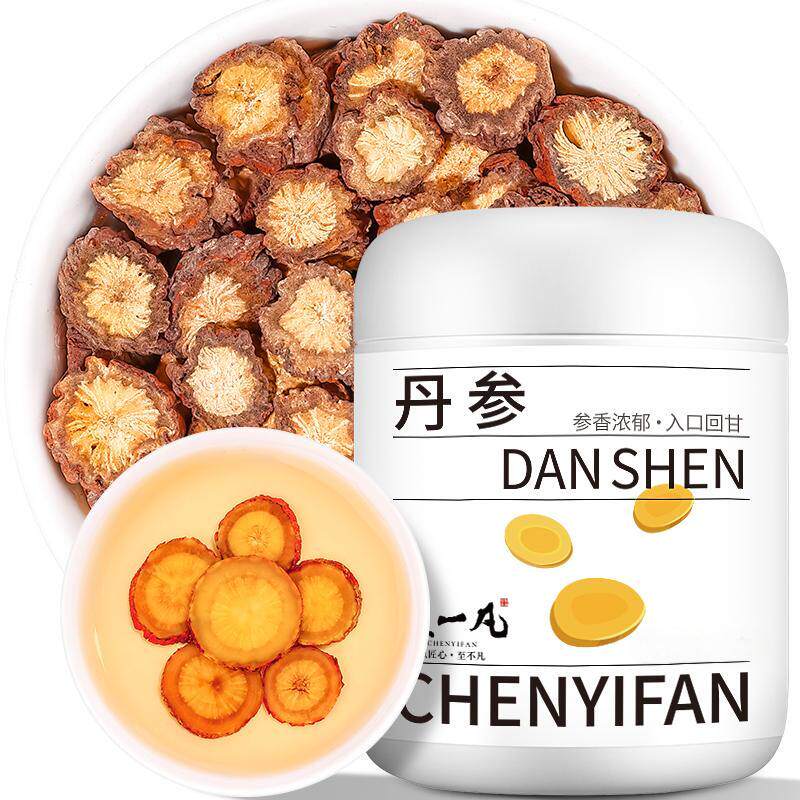 陈一凡 丹参 富含丹参酮无熏硫丹参段草本打丹参粉滋补 罐装250g