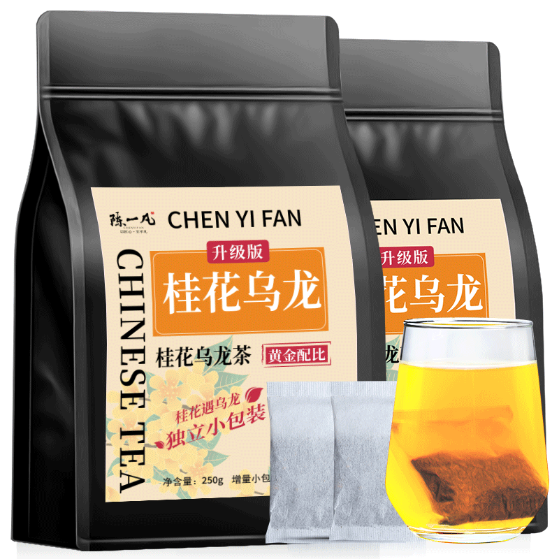 陈一凡桂花乌龙 浓香型窨制桂花茶 铁观音乌龙茶叶可冷泡茶包