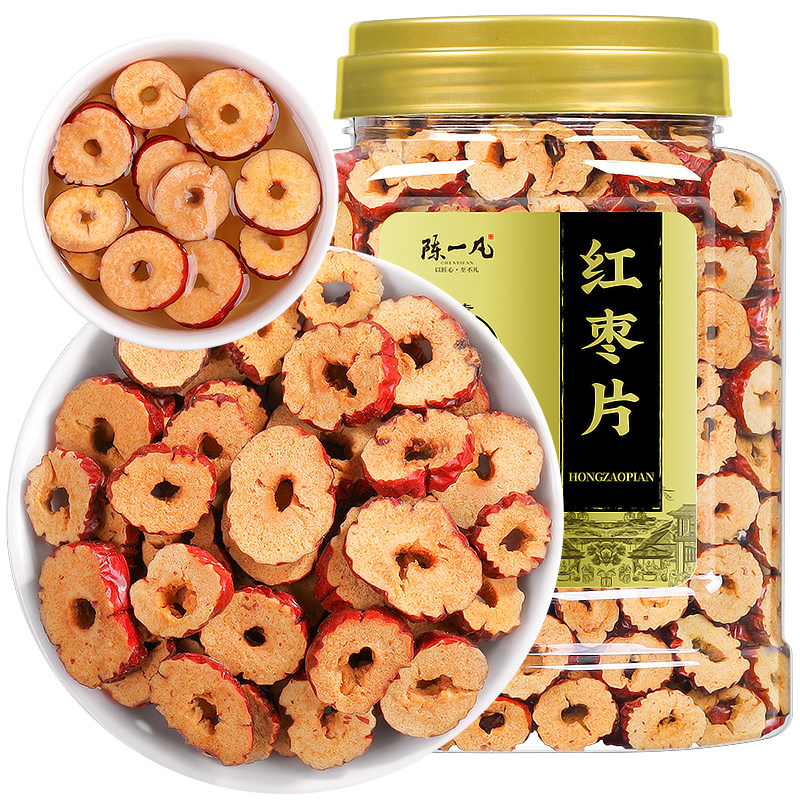 陈一凡 红枣片大分量 新疆无核枣片可干吃泡水养生花草茶罐装