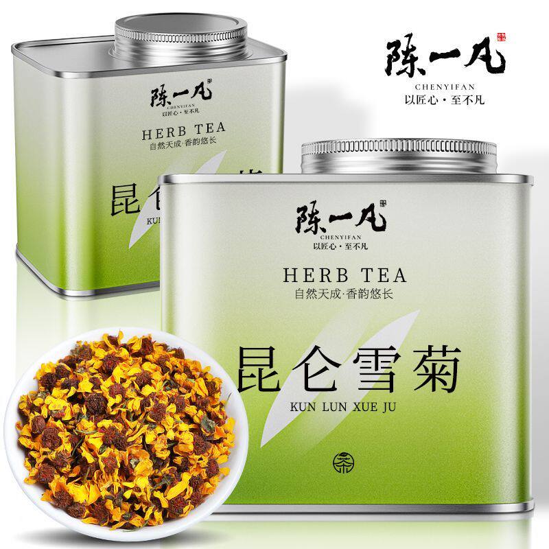 陈一凡昆仑雪菊 精选正宗新疆特级雪菊花蕾手工挑选新鲜养生茶40g