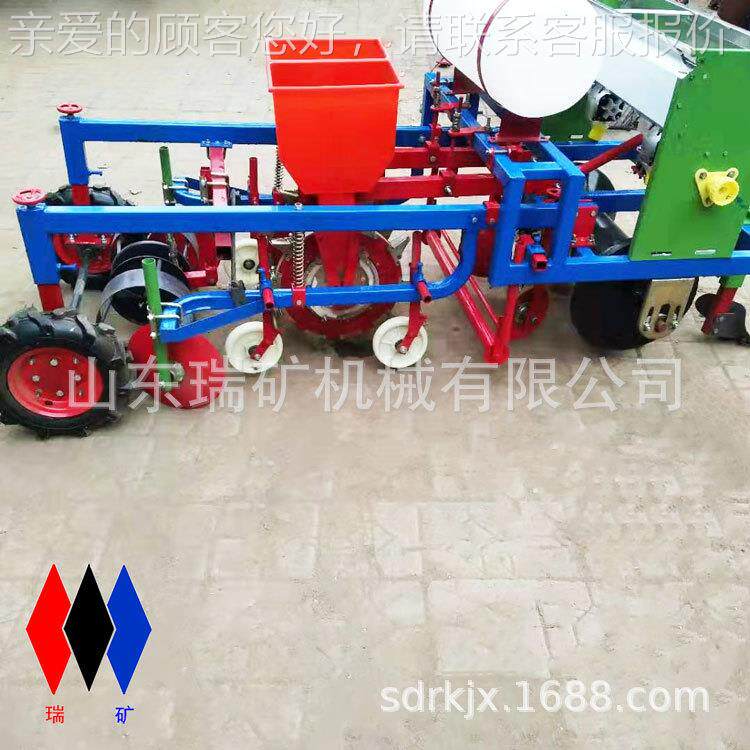花河北承车德四轮带花生播种的花生精播机带鸭嘴式种生机行距可调