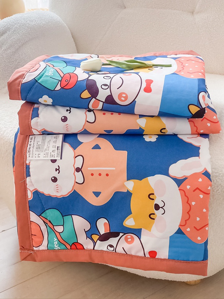 儿童夏凉被全棉小夏被幼儿园宝宝空调被纯棉薄被子夏季可水洗机洗