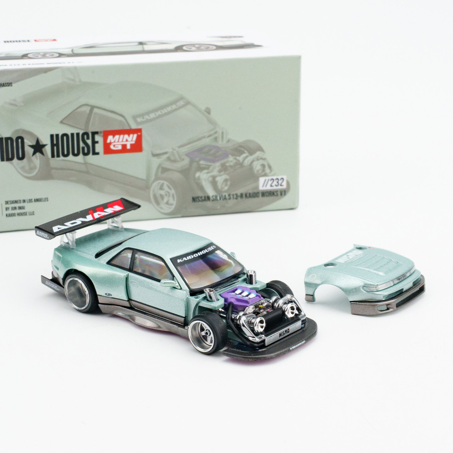 Kaido MINIGT 1:64 日产尼桑Silvia S13-R 仿真合金汽车模型收藏