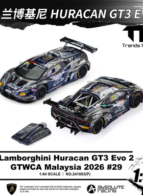 TH 1:64 兰博基尼小牛Huracan GT3 EVO2 GTWCA 29号 合金车模型