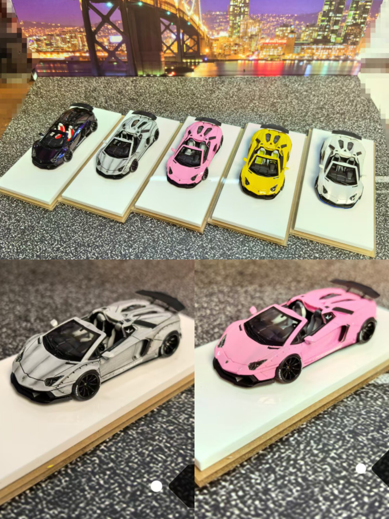 Fine Works 1:64 兰博基尼LP700 LB宽体改装敞篷仿真树脂汽车模型