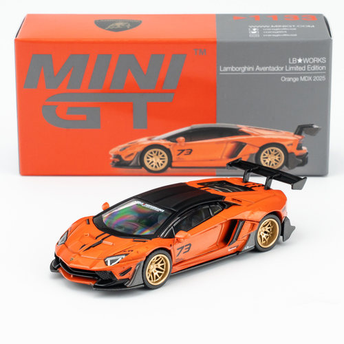 MINIGT 1:64 兰博基尼Aventador LB WORKS 橙 1133合金汽车模型