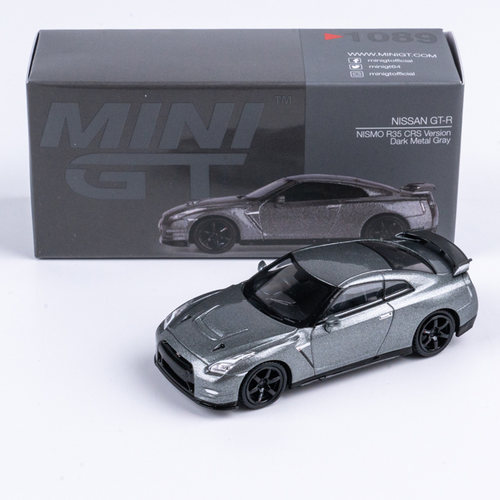 MINIGT 1:64 日产尼桑GT-R R35 NISMO CRS版 灰1089 合金汽车模型