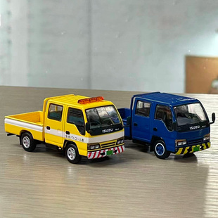 Model 1 1:64 五十铃Isuzu ELF双排轻卡 仿真合金车模型收藏