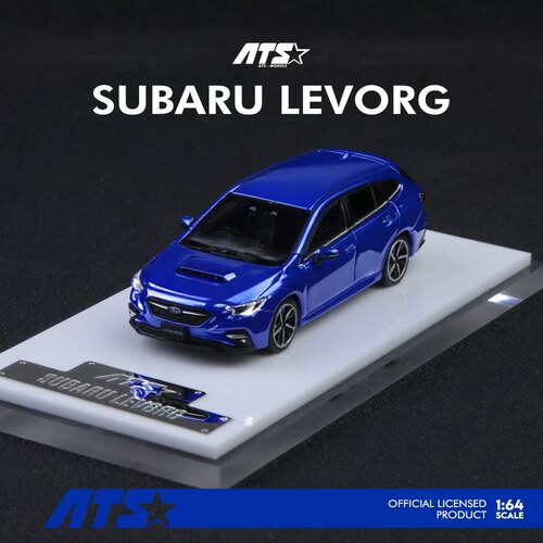 ATS现货 1:64 斯巴鲁Levorg STI 金属蓝仿真合金汽车模型摆件收藏