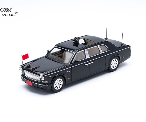 AR BOX 1:64 红旗CA7601 礼盒包装 纪念版仿真合金汽车模型收藏黑