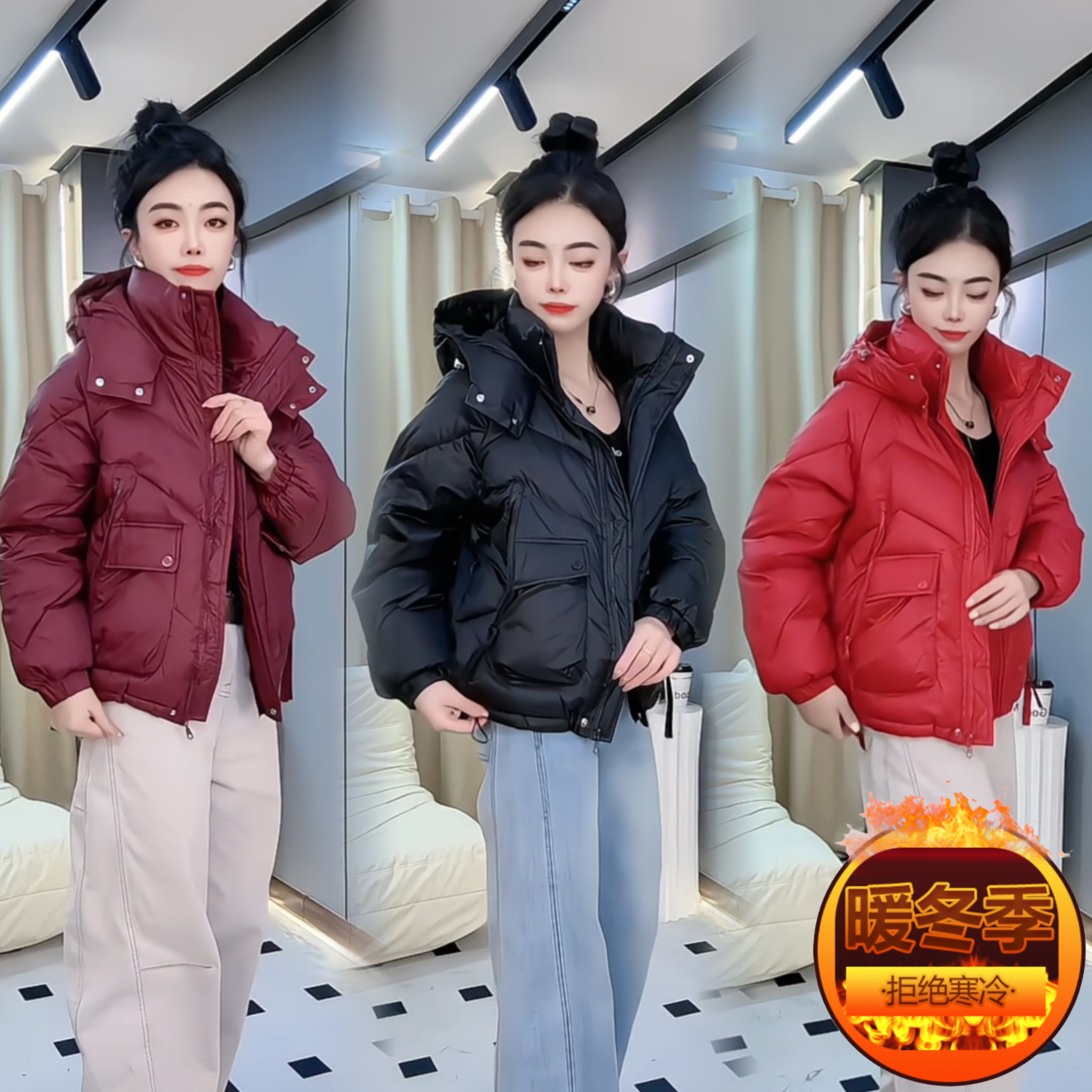 妈妈棉服女款2025秋冬季新款